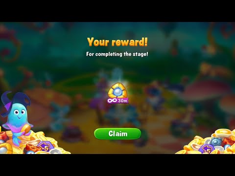 Fishdom, use FREE Bomb 15 min and Lightning 30 min, Get Win Strikes Level 1376 - 1383