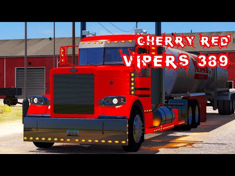 BEAUTIFUL CHERRY RED PETERBILT VIPERS 389 | ATS 1.37 | 1440p60