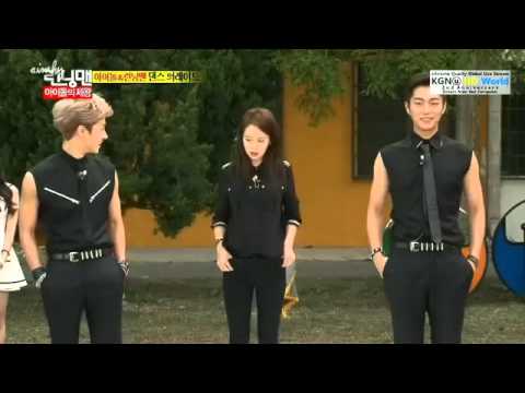 Running Man JiHyo with Beast Doojun, Gikwang