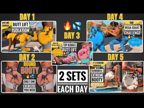 FREE COMPLETE GUIDE~2 WEEKS BOOTY CHALLENGE | Day 1-5 | Easily Build Your Glutes At Home