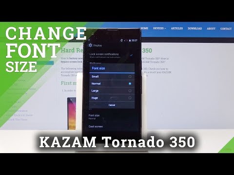 How to Change Font Size in KAZAM Tornado 350 - Font Style Update