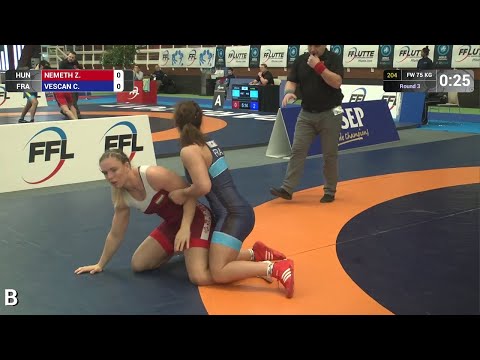Round 3 FW - 75 kg: C. VESCAN (FRA) df. Z. NEMETH (HUN), 7-1