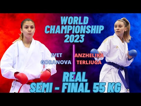 SCANDAL Anzhelika Terliuga - Ivet Goranova Semi-final World Championship 2023 Budapest Kumite -55