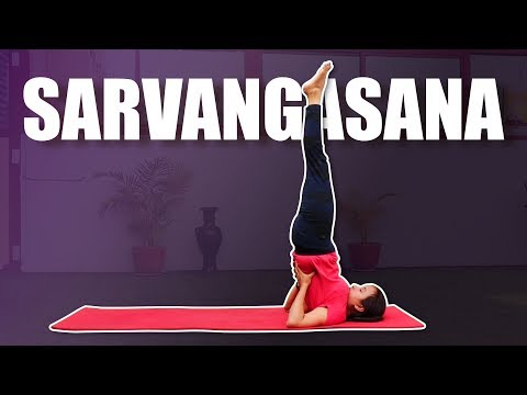 YouTube video about Precautions to be taken while doing Sarvangasana yoga posture