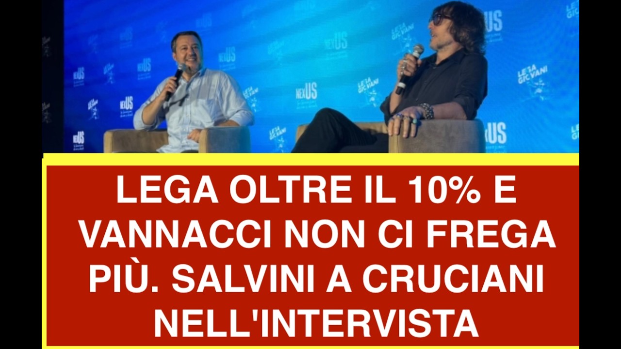 LEGA OLTRE IL 10% E VANNACCI NON CI FREGA PIÙ. SALVINI A CRUCIANI NELL'INTERVISTA