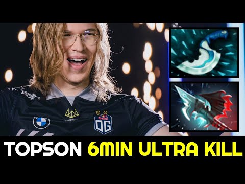 T1.TOPSON 6min ULTRA KILL — Mid 100% Outplay Invoker 7.32b Dota 2