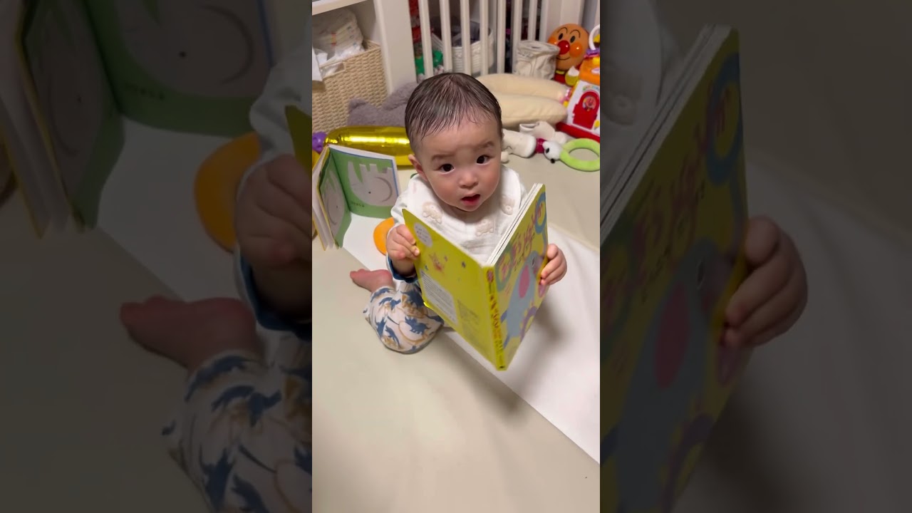 絵本読んでって可愛いすぎるやろぉ🥹🩷#1歳
