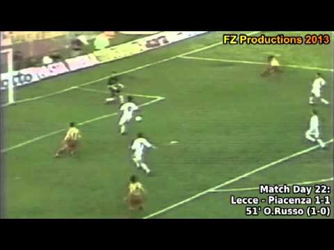 Serie A 1993-1994, day 22 Lecce - Piacenza 1-1 (O.Russo goal)