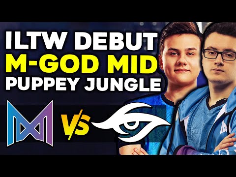 iLTW in NIGMA - FIRST Official Match vs SECRET - Miracle- back to mid, Puppey New Jungle Strat