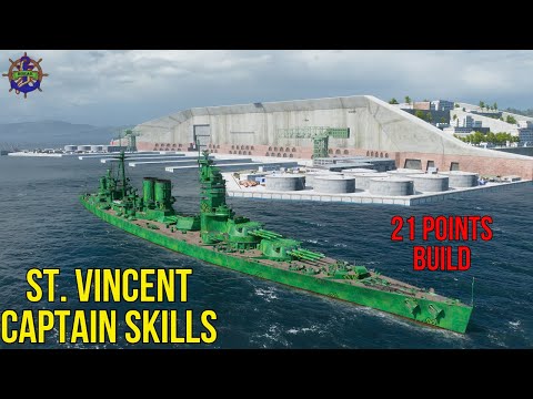 ✅CAPTAIN SKILLS❗❗ST.VINCENT Tier X Build 2022 british battleships, World of warships