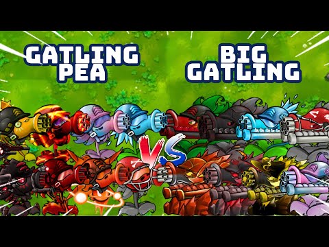 PvZ1 Fusion 3.3 Challenges!!! Team Gatling Pea vs Team Big Gatling | Who Will Win???