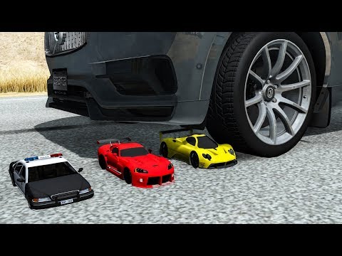Beamng drive - Real Cars vs Toy Сars crashes #9
