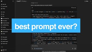 this secret method gives you the BEST ChatGPT prompt every. single. time.