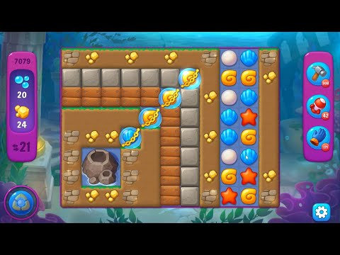 Fishdom 7079 Super Hard Level - 21 moves - NO BooSTERS