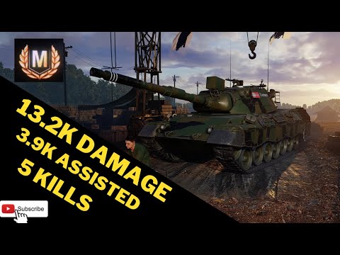 Wot console Leopard 1A1  13.2K Damage +3.9K 5 Kills Mastery
