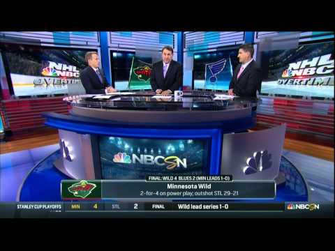 NBCSN post game. Minnesota Wild vs St. Louis Blues April 16 2015 NHL