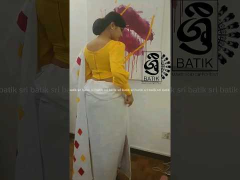 Batik & patchwork  kandyan saree| sri lankan Traditional Saree Draping Style💛#shorts#viral#sribatik