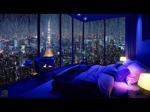 Sounds Rain & Thunder on Window ⚡ White Noise Relax for Deep Sleep, Natural Stress Relief, ASMR