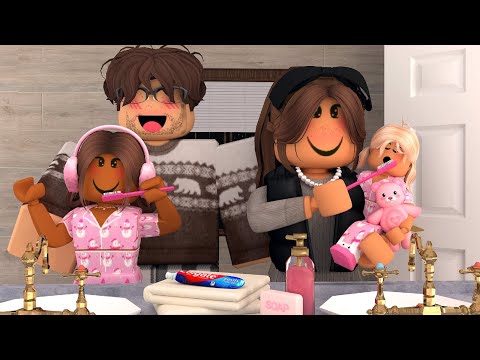 My Toddlers First SLEEPOVER! *DRAMALEONARDS SISTER WAS INVITED?* VOICES!  Roblox Bloxburg Roleplay 