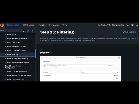 SAPUI5 Walkthrough Step 23- Filtering   #sap #sapui5 #ui5