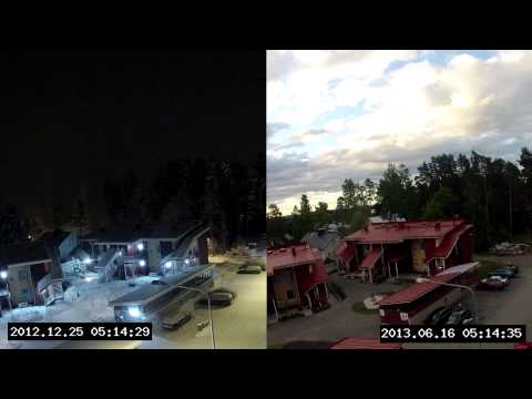 Timelapse winter vs summer in Kuopio, Finland