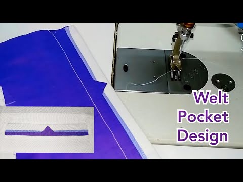 New Designer Welt Pocket | How to make welt pocket pattern Video