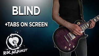 Rise Against - Blind Guitar Cover with Tabs on screen 4K UHD
