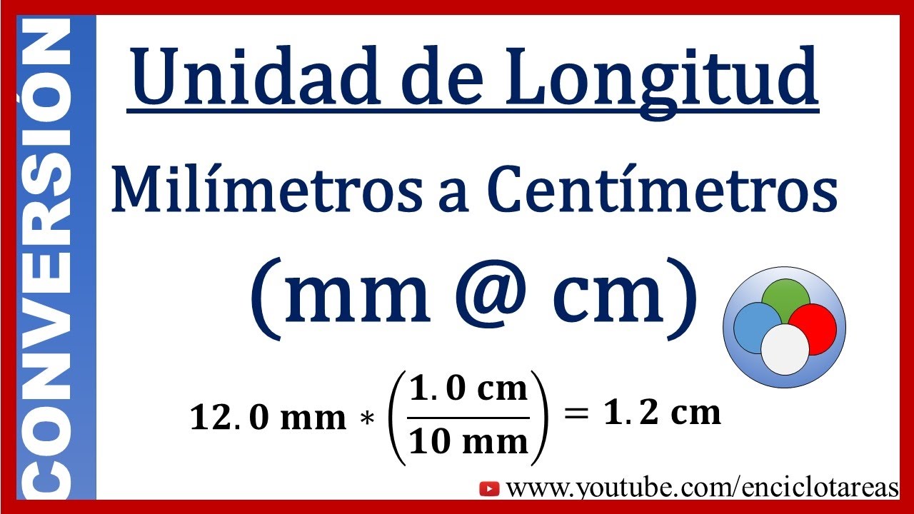 Convertir de Milimetros a Centímetros (mm a cm)