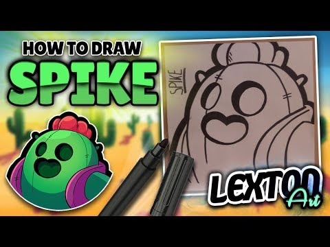 How To Draw SPIKE - Brawl Stars // LextonArt