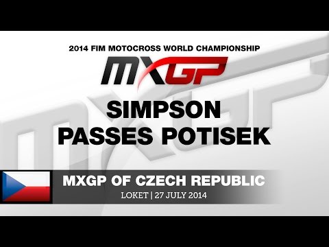 MXGP of Czech Republic 2014 Simpson passes Potisek - Motocross