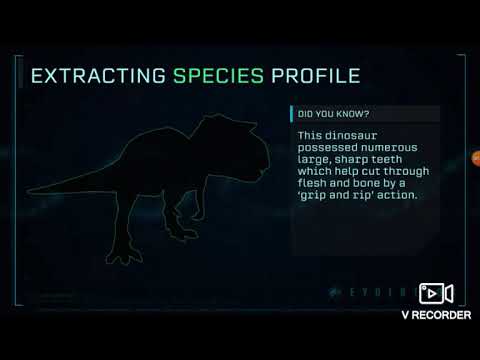 Jurassic world evolution Species profile Albertosaurus el santuario de clear