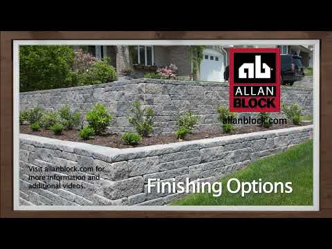 Finishing Options for a Retaining Wall