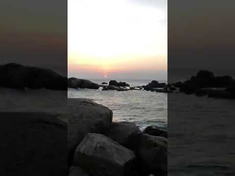 Sunset at kanyakumari beach
