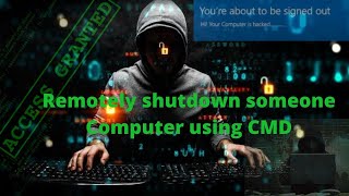 Ethical hack - Remotely shutdown any computer using Command prompt