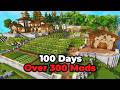 I Survived 100 DAYS Building The ULTIMATE Farm In Minecraft With 300 Mods