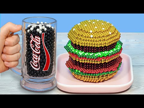 How To Make Perfect Burger From Magnetic Balls (Satisfying) | ASMR Stop Motion Cooking