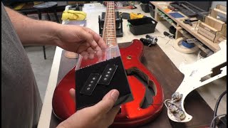 Fender Precision Bass in Candy Apple Red! Installing a new set of Custom Shop 62's Pickups.