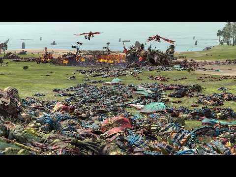 KHORNE vs LIZARDMEN - Warhammer TotalWar cinematic battle