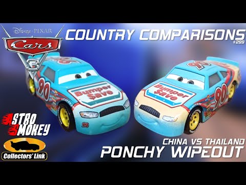 Ponchy Wipeout | Country Comparisons | Episode 299 (China vs Thailand) Mattel Disney/Pixar Cars 3