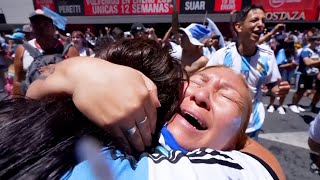 CRAZY SCENES in Buenos Aires as fans celebrate Argentina WINNING WORLD CUP!