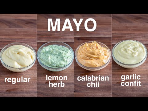 easy HOMEMADE MAYO 4 ways