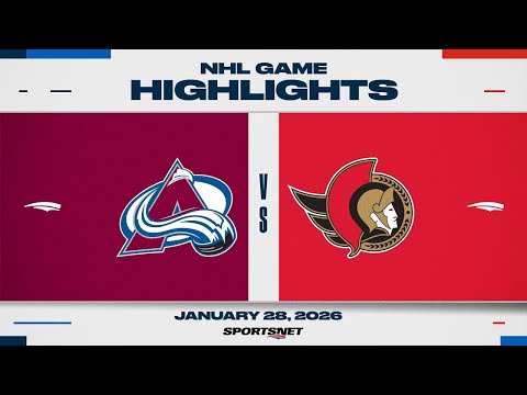 NHL Highlights | Avalanche vs. Senators - January 28, 2026