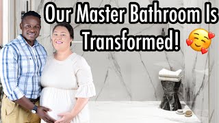 Our Master Bathroom Is Transformed|Budget Friendly | Vlog |Renovation |DIY|Sylvia And Koree Bichanga
