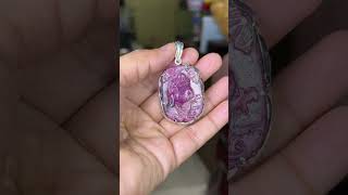 Mặt Dây Di Lặc Chân Quỳ Đá Ruby Tự Nhiên Bọc Bạc Ta 002 Đã Kiểm Định