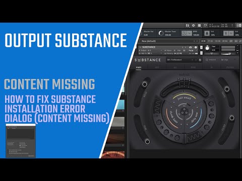 Output Substance - How to Fix Substance Installation -  Error Dialog (Content Missing) [How to]