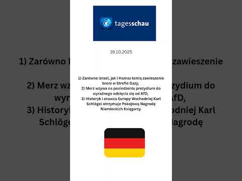 Niemiecki dziennik telewizyjny @tagesschau 19 października