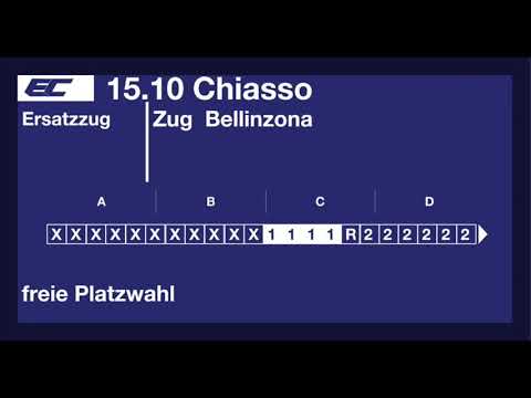 SBB Ansage - Reminder zum EC von Zürich nach Chiasso