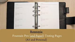 Printable fountain pen (and paper) inserts