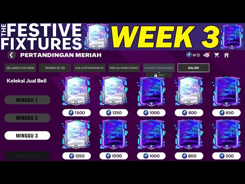 RESMI PEMAIN MINGGU KE-3 FESTIVE FIXTURES & BOCORAN HARGA SHARD WEEK 3 FESTIVE FIXTURES FC MOBILE 26