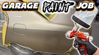 GARAGE PAINT JOB! No booth, HOW TO PAINT STEP BY STEP